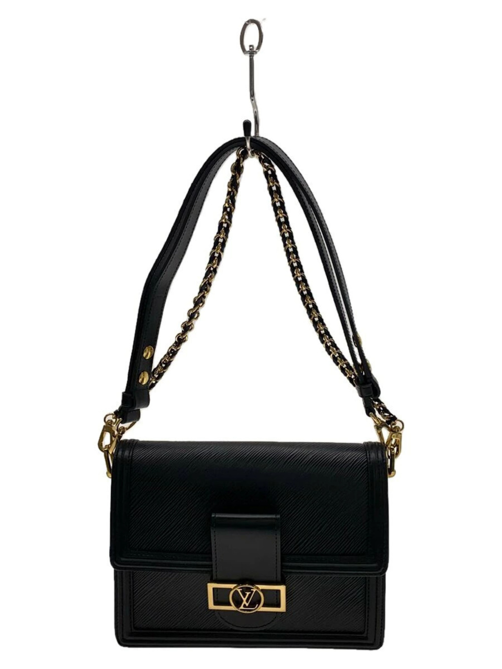 LOUIS VUITTON Dauphine NV Epi Black Leather Black Solid